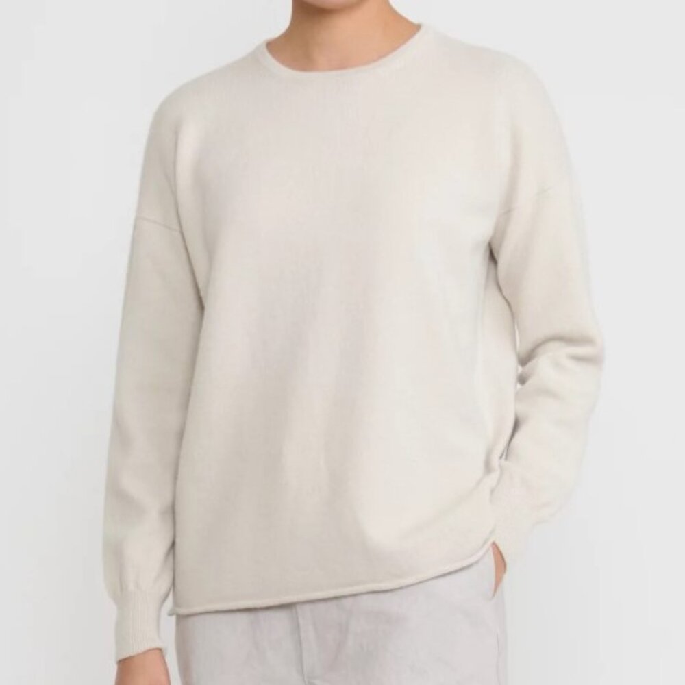 Lauren Manoogian Women's 1 Oversized Crewneck Sweater Soft Knit‎ Pullover Chic
